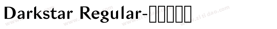 Darkstar Regular字体转换